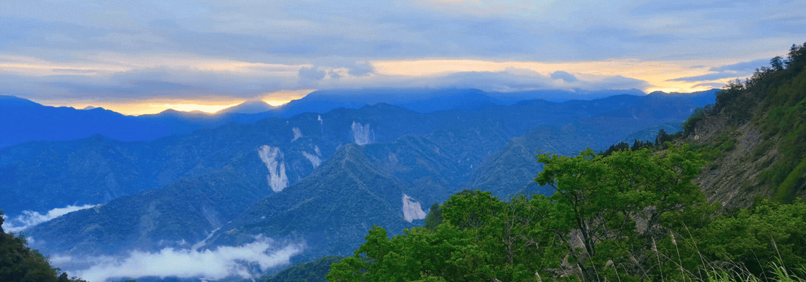 Scenic view from Taiwanese mountain