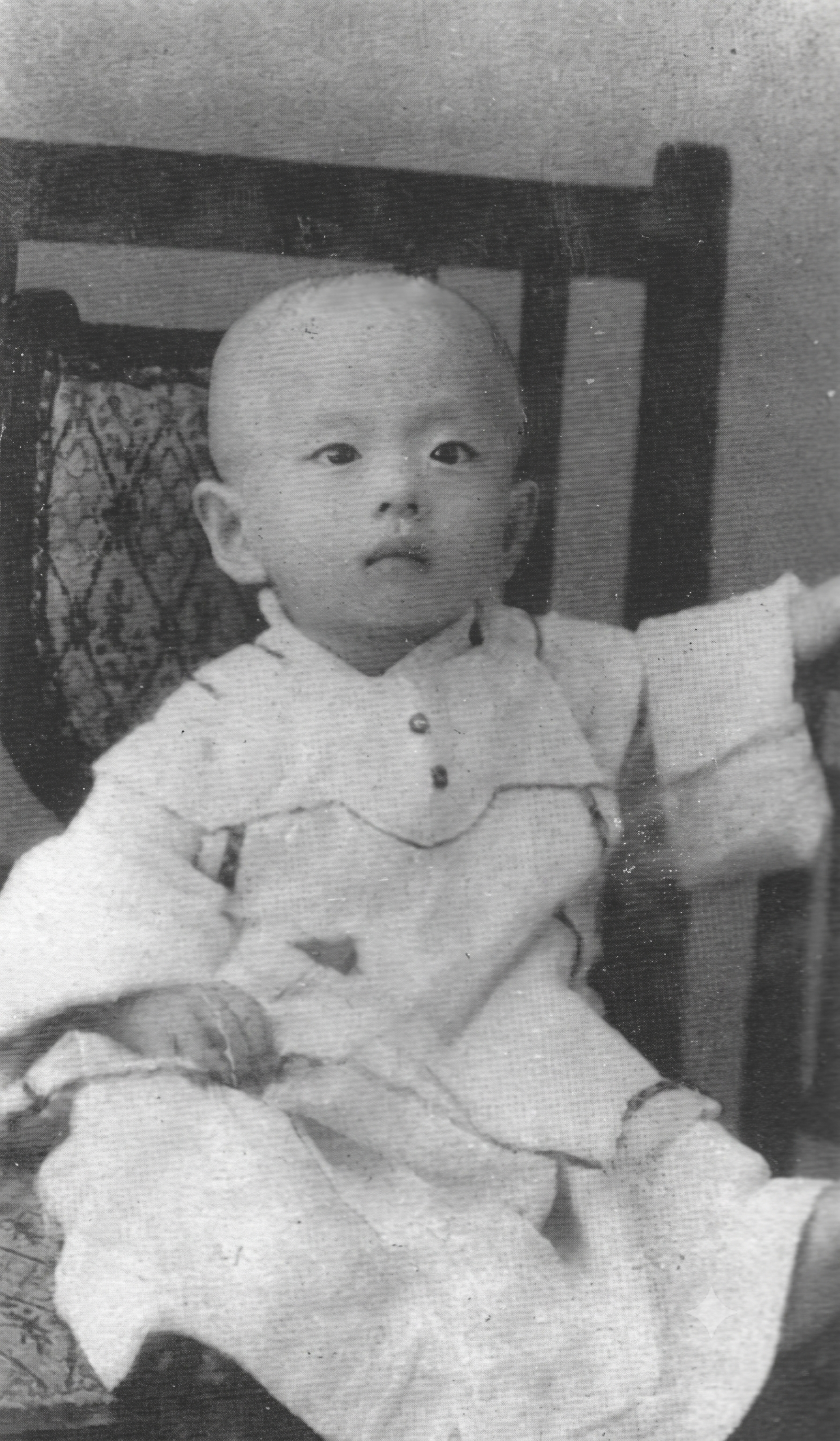 Sheng-yen Lu as an infant (resampled from original by AI)